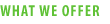 What We Offer
